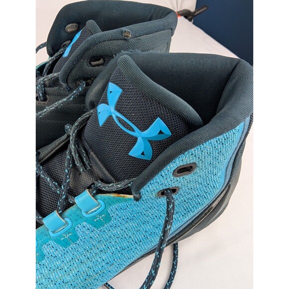 Men\'s 11.5 Under Armour Curry Mid Peacock Blue Shoes 1269279-458 Warriors Ant main image 6